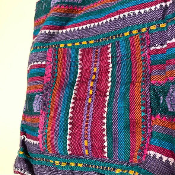 62 East cotton skater girl Aztec pattern pink purple teal crop hooded vest sz M - Picture 3 of 11